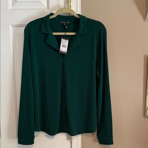 Adrianna Papell Forest Green Blouse